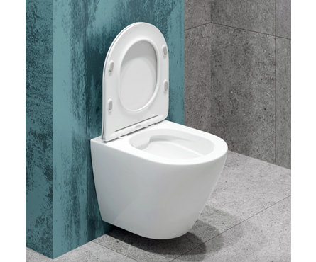 Унитаз подвесной безободковый K505 сиденье тонкое ДП, крепления EVA GOLD Фотография_4