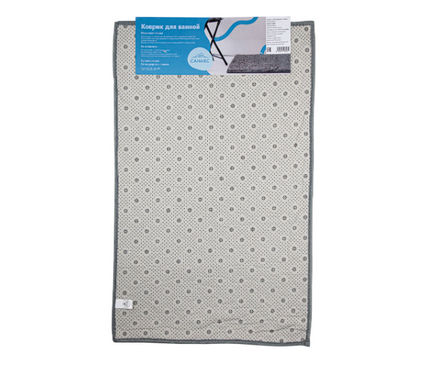 Коврик для ванной 80x50 см Moss серый хлопок САНАКС Фотография_3