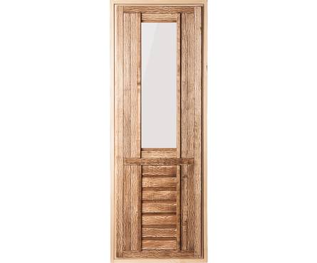 Дверь из липы с матовым стеклом 1,9х0,7 м, коробка из сосны Фотография_0
