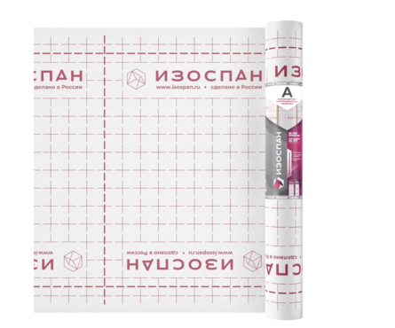 Мембрана Изоспан A гидроизоляционная, ветрозащитная, паропроницаемая (70 м²/рул) Фотография_2