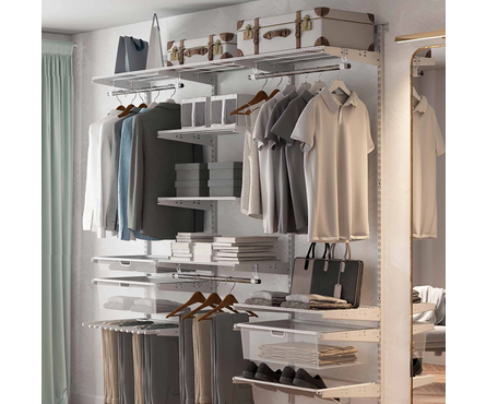 Корзина мелкосетчатая для гардеробной системы металлическая 578х423х185 мм графит ПРАКТИК Фотография_1