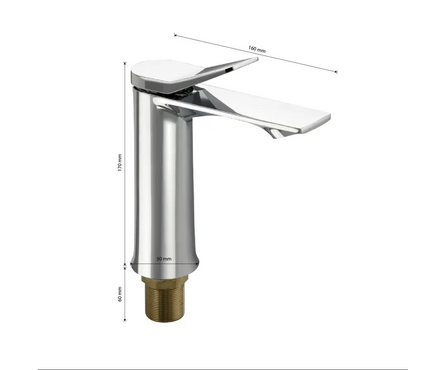 Смеситель для умывальника однорычажный САТУРН короткий гусак хром 48013 Фотография_1