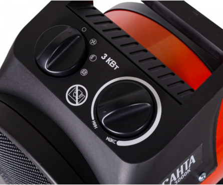 Тепловая пушка электрическая 3.0 кВт/220 В/30 м² ТЭПК-3000K (керам. нагреватель, круглая) РЕСАНТА Фотография_3