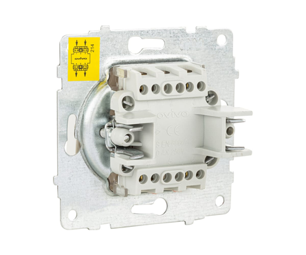 Выключатель MINA OVIVO, 1-кл, белый, перекрестный Фотография_1