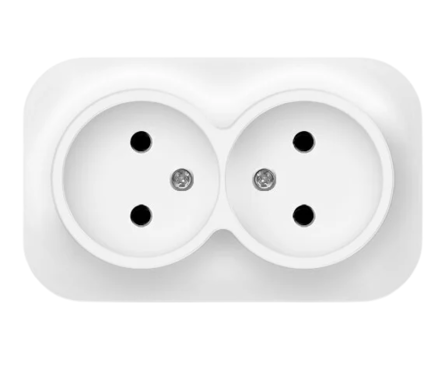 Розетка 2-ая IONICH ОП, без заземления, 16А, IP20, белая Фотография_1