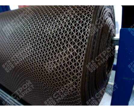 Коврик грязезащитный 90x100x0.45 см ЗигЗаг черный Фотография_2