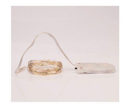 Гирлянда светодиодная 2 м 20 LED ламп, бирюзовая, на батарейках Neon-night Роса Фотография_2