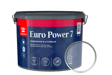 Краска ВД Tikkurila EURO POWER-7 моющаяся для стен и потолков база С (9 л )