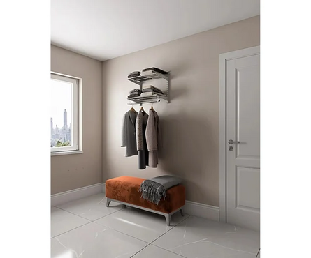 Гардеробная система Basic G60 2050x650x450 мм графит ПРАКТИК Фотография_2