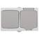  Блок СВЕТОЗАР АВРОРА серо-белый накладной : выключатель 1кл + розетка с/з с защитной крышкой IP44 Фотография_0