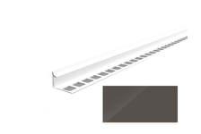 Угол ПВХ для плитки внутренний 8-7х2500 мм серый глянцевый ИДЕАЛ