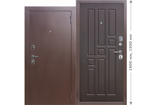 Дверь входная Ferroni Гарда mini, Венге, левая, 960х1900 мм