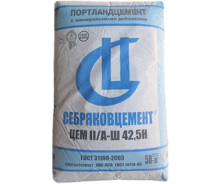 Цемент Себряковцемент (М-500 Д-20) ЦЕМ II/A-Ш 42.5Н ТУ, 50 кг Фотография_0