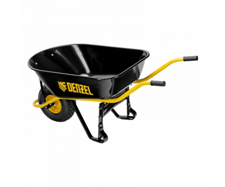 Тачка строительная, усиленная, объем 130 л, 230 кг, колесо 15х6.00-6 Denzel Фотография_1
