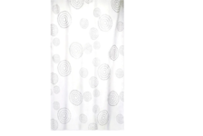 Штора для ванн Bath Plus 21222/8-P (Counter Circle) серебро/белый, 180х180 см