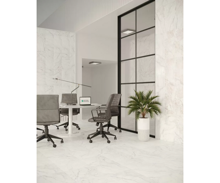 Плитка для пола Briere белая 418х418х8 мм 1-й сорт Фотография_2