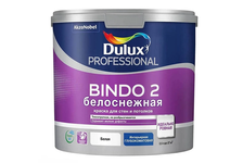 Краска для потолков и стен Dulux «BINDO 2» глубокоматовая, снежно-белая (2.5 л)
