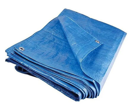 Тент защитный 6х8 м плотность 100 г/кв.м с люверсами синий Фотография_0