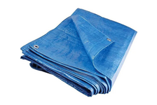 Тент защитный 6х8 м плотность 100 г/кв.м с люверсами синий 