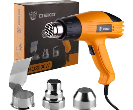 Фен технический 2000 Вт 350-500 С два положения пот. воздуха, защита от перегрева HG2000 DEKO Фотография_1