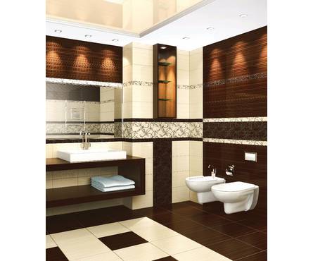 Керамическая плитка Березакерамика Джаз 250х350 коричневый декор Фотография_1