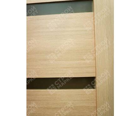 Дверь межкомнатная Лиственница Кремовая L1 со стеклом 800х2005 мм Фотография_4