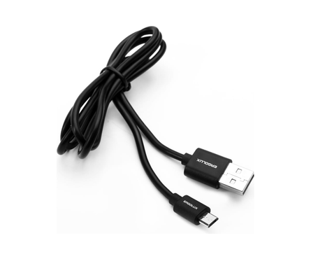 Кабель USB-Micro USB 2А 1 м зарядка +передача данных черный ERGOLUX Фотография_1
