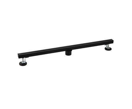 Трап сливной вертикальный выход D 50 нерж. 32х800 мм линейный щелевой черный САНАКС Фотография_0