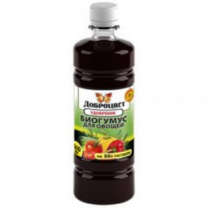 Удобрение для овощных, ягодных культур Биогумус для рассады ДОБРОЦВЕТ 0.5 л  Фотография_0