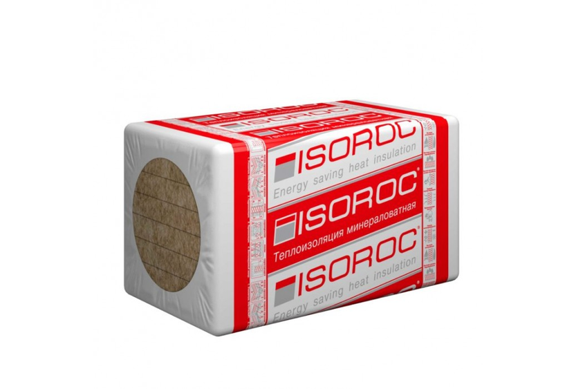 Утеплитель Минвата ISOROC ПП-80, 1000х600х50 мм (3.6 м²/0.18 м³/6 плит ...