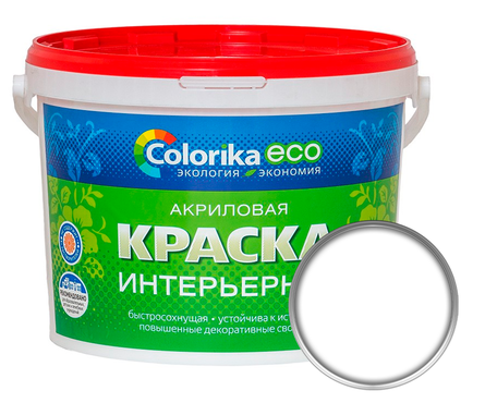 Краска COLORIKA ECO интерьерная, белая (3 кг) Фотография_0