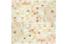 Мозаика Caramelle Mosaic Pietrine Onice Jade Bianco полированная, 305х305х7 мм, чип 15х15 мм