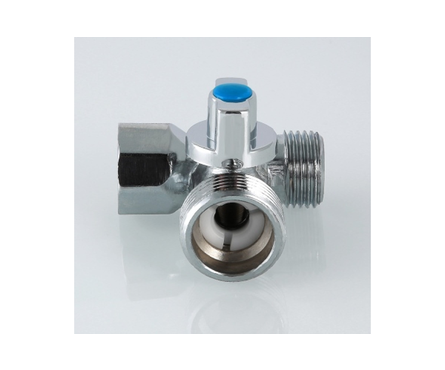 Кран Valtec для стиральной машины, 3-ход, шаровой, 1/2х3/4х1/2  Фотография_1