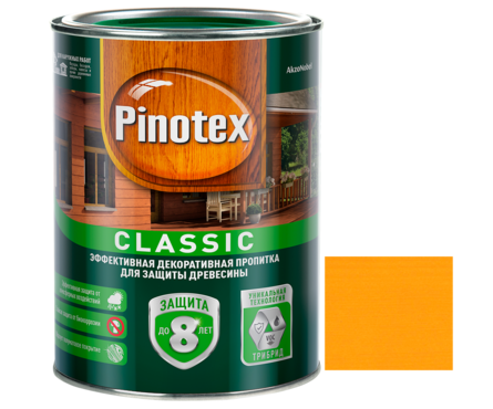 Пропитка для древесины Pinotex Classic декоративно-защитная, Орегон (2.7 л) Фотография_0