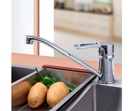 Смеситель для кухни однорычажный MIXXUS хром 555 HANSBERG Фотография_1