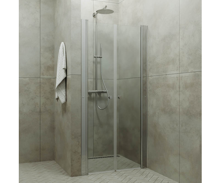 Душевая дверь 900х1850х4 мм стекло хром прозрачная Дабл ТРИТОН Фотография_1