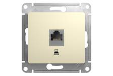 Розетка GLOSSA RJ45 компьютерная бежевый (Schneider Electric)