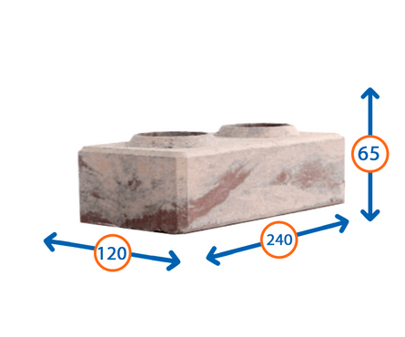 Кирпич облицовочный Ermix Мраморный бело-коричневый, 240х120х65 мм, гиперпрессованный Фотография_1