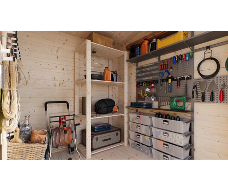 Хозблок из массива сосны с дровницей 4х2.2 м ТЕХНОНИКОЛЬ Фотография_6