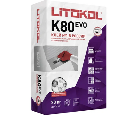Клей плиточный LITOKOL K80 EVO С2Е 25 кг Фотография_0
