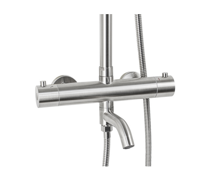 Душевая система (35 к.с изл.+лейка 1 поз.+душ. шланг+троп. душ) 9498 Термостатический сатин MAGNUS Фотография_4