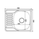 Мойка врезная MIXLINE 48х58х15 см, 0.6 мм, правый выпуск 3 1/2, с сифоном Фотография_1