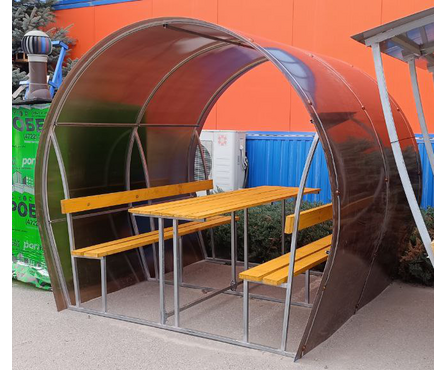 Беседка Комфорт (образец с поликарбонатом) Фотография_1