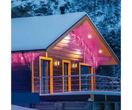 Гирлянда светодиодная Бахрома 12 м IP44 розовый свет ULD-B12006-195/TTK UNIEL Фотография_1