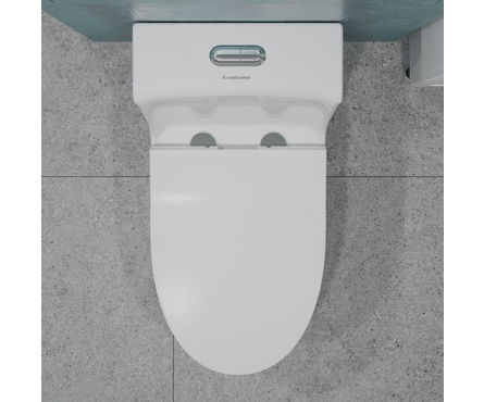 Унитаз-монолит Т1087 безободковый тонкое сиденье ДП круговой смыв (с гофрой и подводкой) EVA GOLD Фотография_4