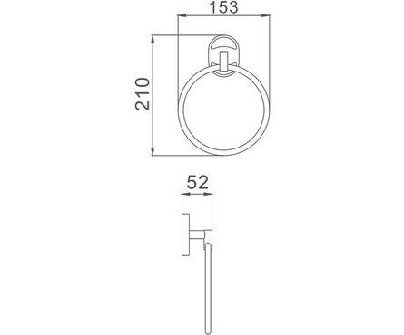 Держатель полотенца кольцо хром HB1904 HAIBA Фотография_1