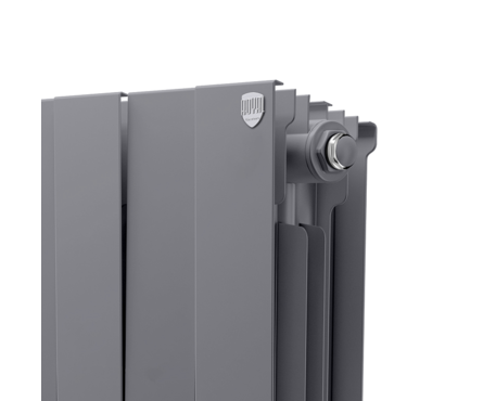 Радиатор биметаллический 300х100 мм 8 секций PianoForte серый Satin ROYAL THERMO Фотография_3