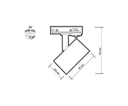 Светильник-прожектор трековый PTR 36 GU10 белый IP20 JazzWay 5049208 Фотография_6
