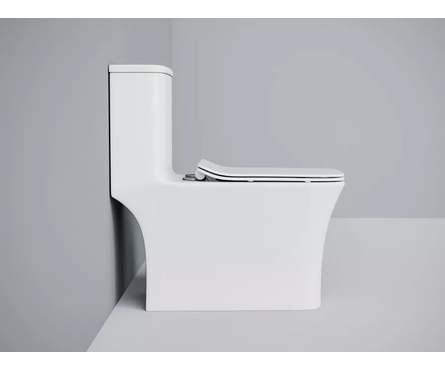 Унитаз-монолит SM9615 безободковый тонкое сиденье ДП (с гофрой и подводкой) EVA GOLD Фотография_3