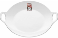 Тарелка-блюдо керамическая ASIAN 24х20.3х4.5 см, белая 